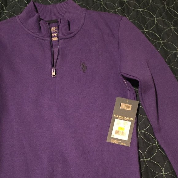 U.S. Polo Assn. Purple Kids Sweater - Picture 2 of 3